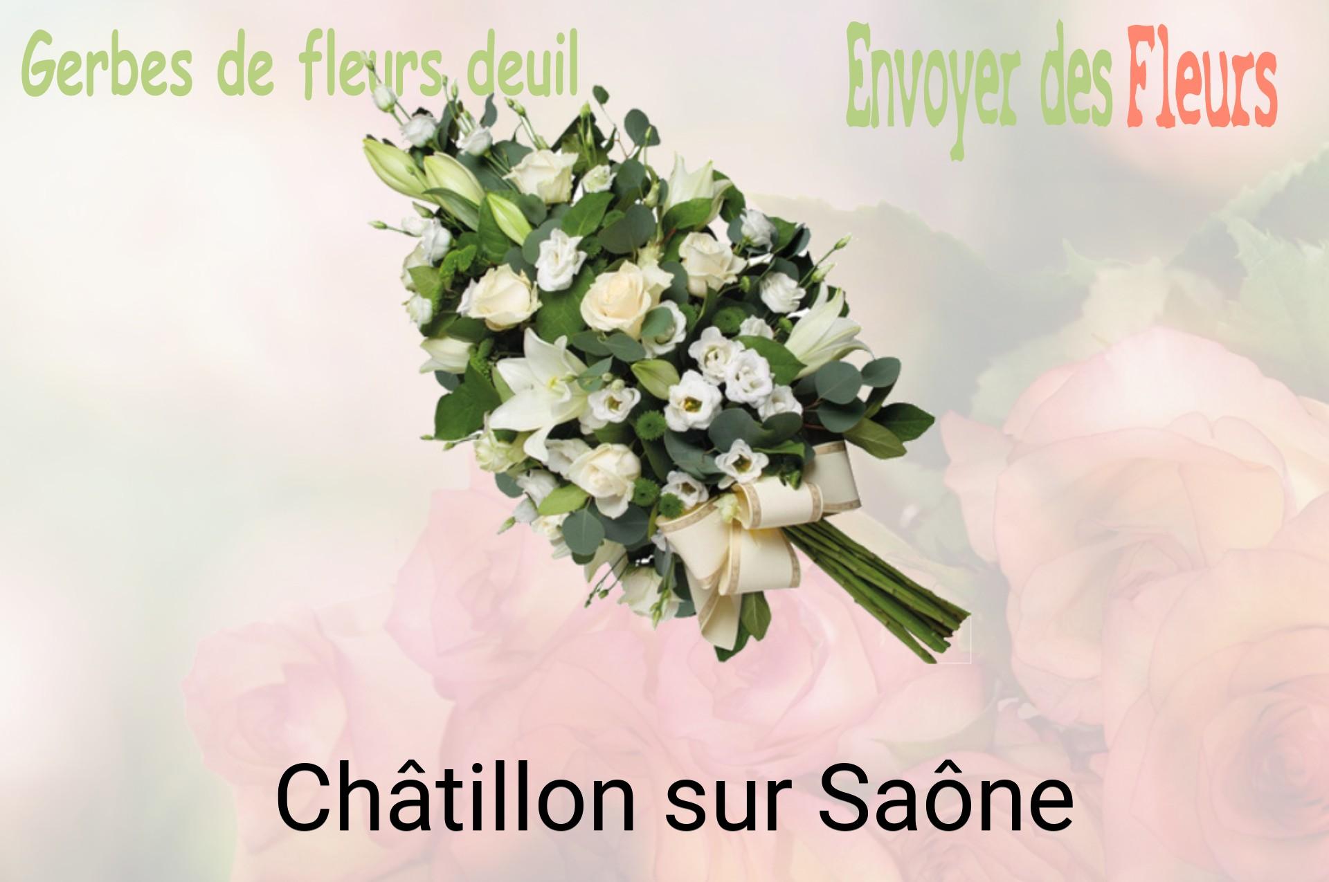 Gerbe de fleurs de deuil livrée à Châtillon-sur-Saône